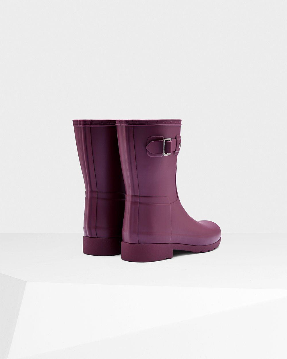 Hunter Refined Slim Fit Short Rain Boots - On Sale Womens Purple - OGYUHT901